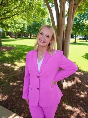 Ann Taylor Bright Pink Tailored Blazer